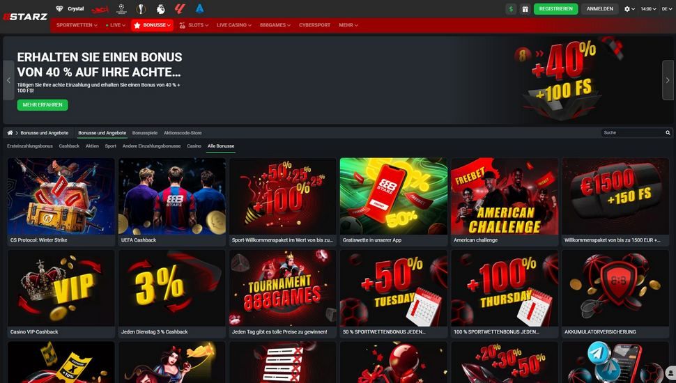 888Starz casino boni