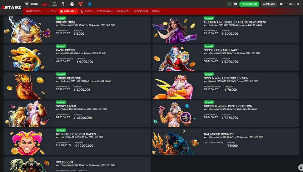 888Starz casino turniere