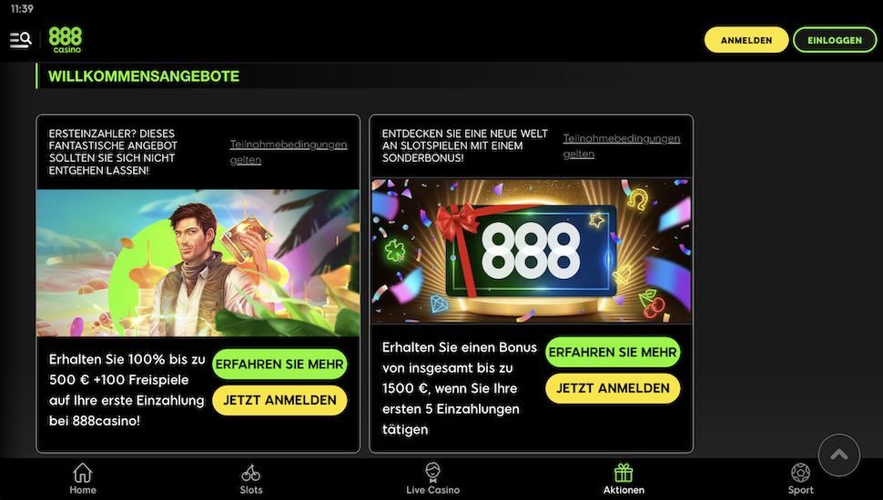 888 Casino Boni