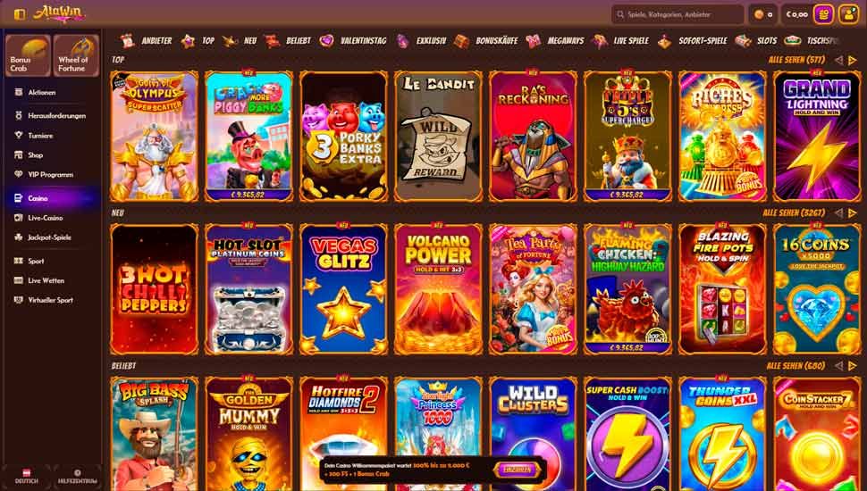 Alawin casino spiele