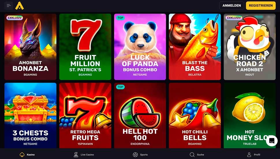 Spielauswahl amonbet