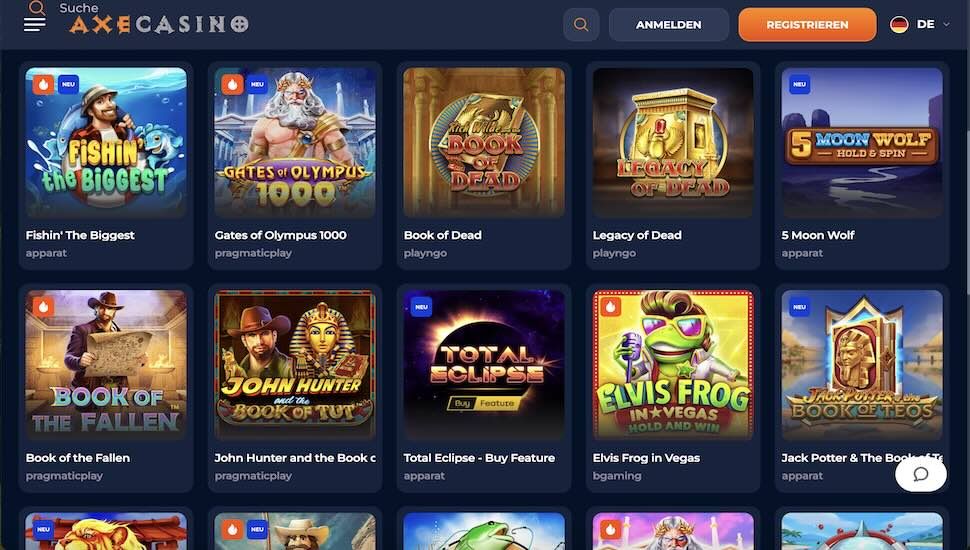 Axe Casino Spiele