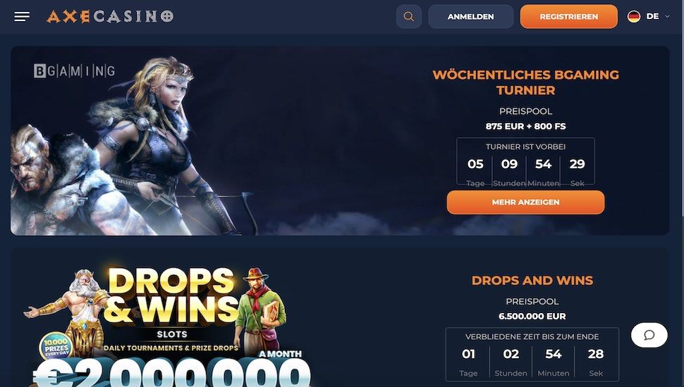 Axe Casino Turniere
