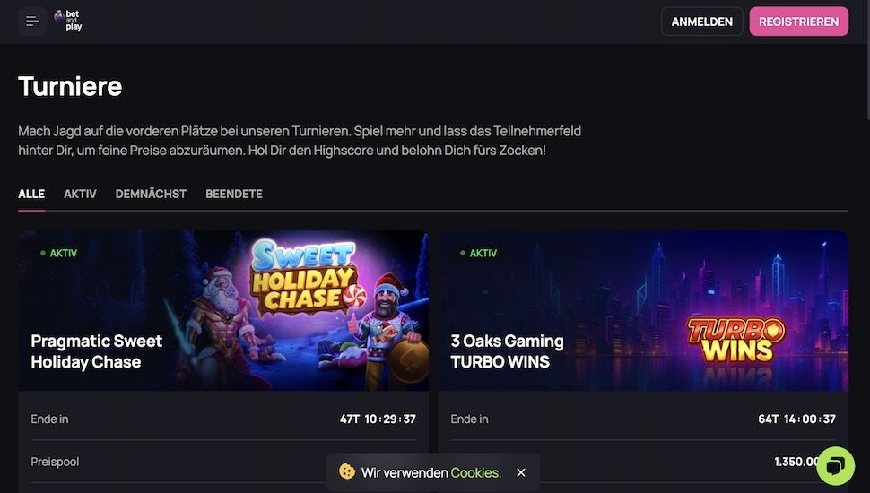 Betandplay casino Turniere
