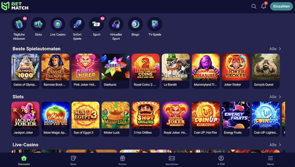 Betmatch Spiele