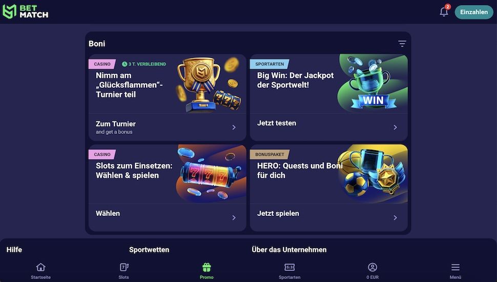 Betmatch Turniere