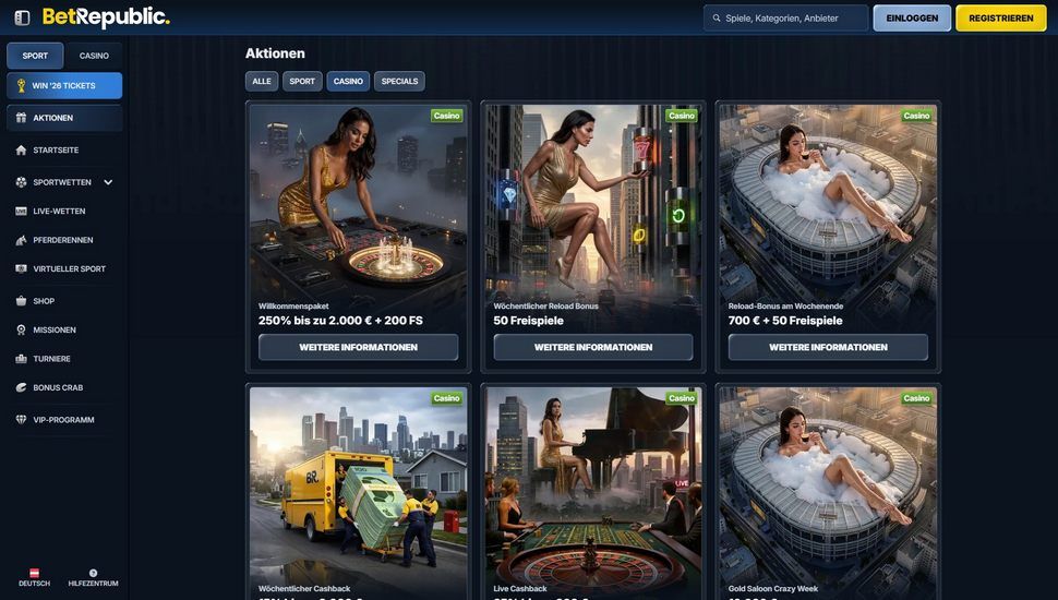 BetRepublic casino boni