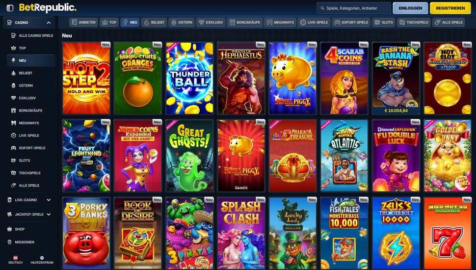 BetRepublic casino spiele