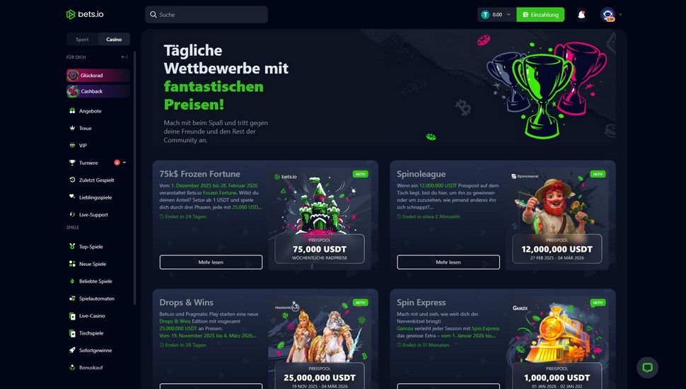 Bets.io casino turniere