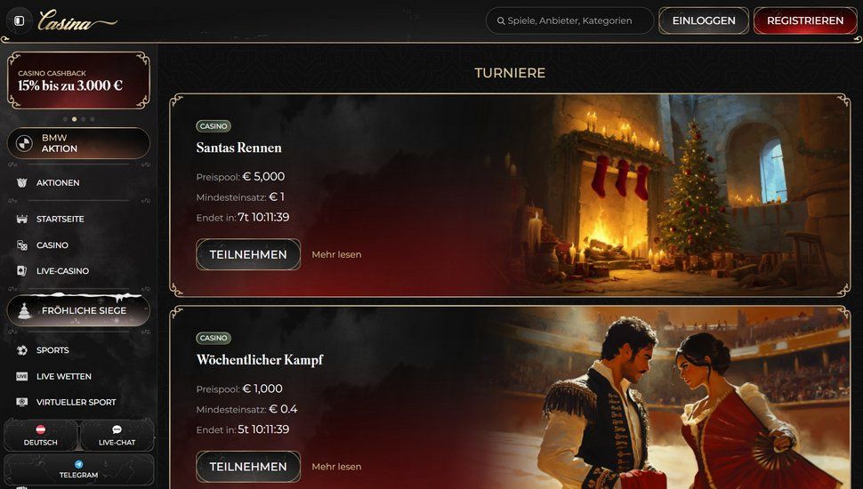 Casina casino Turniere