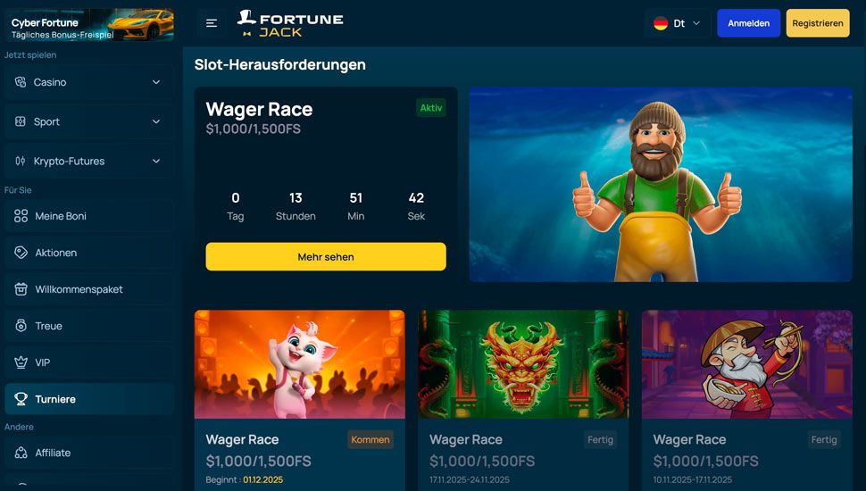 fortunejack turniere