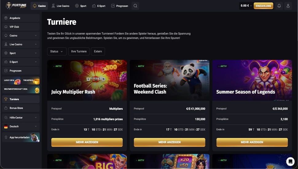 FortunePlay casino Turniere