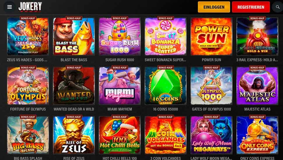 Jokery Casino Spiele