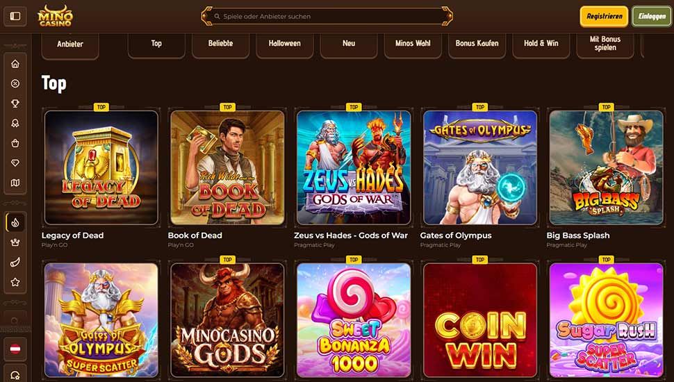 MinoCasino – Spielübersicht