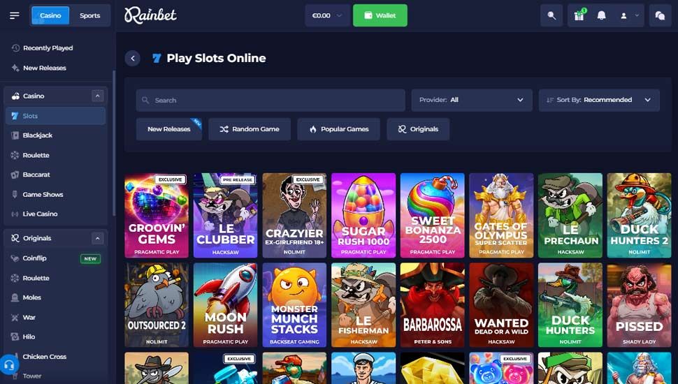 Rainbet spielautomaten