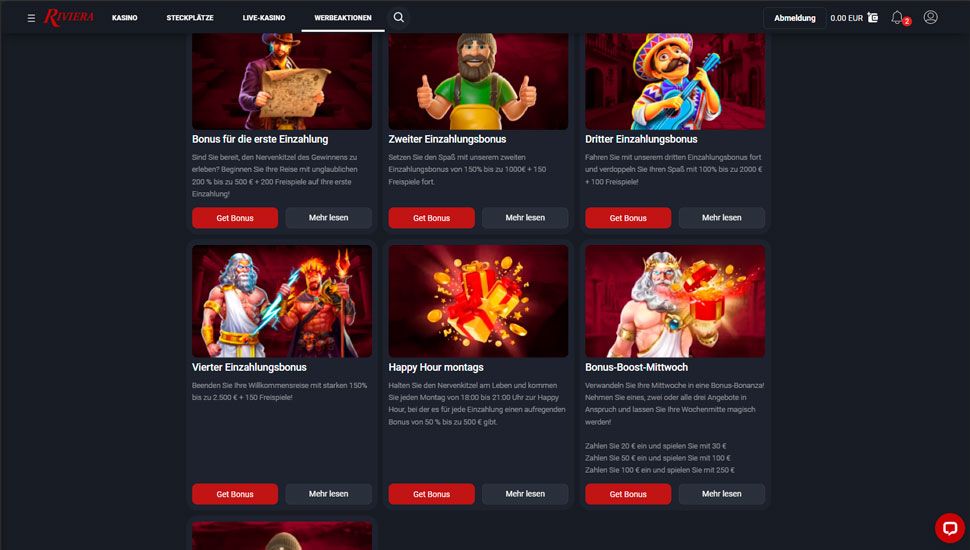 Riviera Casino Aktionen