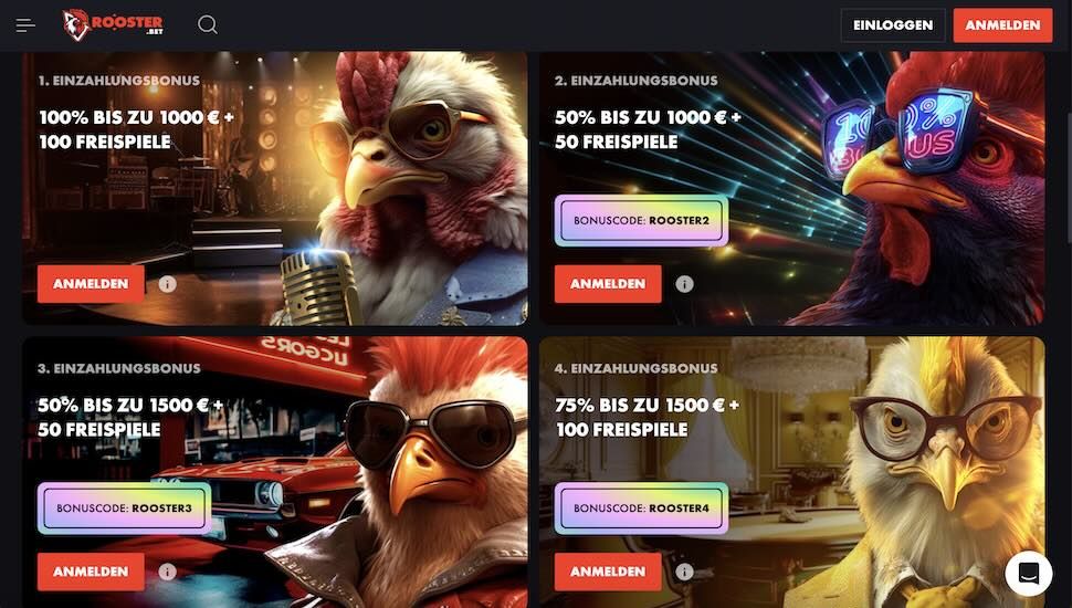 Rooster.bet Boni