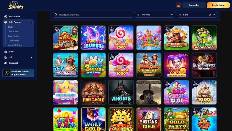 Spinita Casino spielautomaten