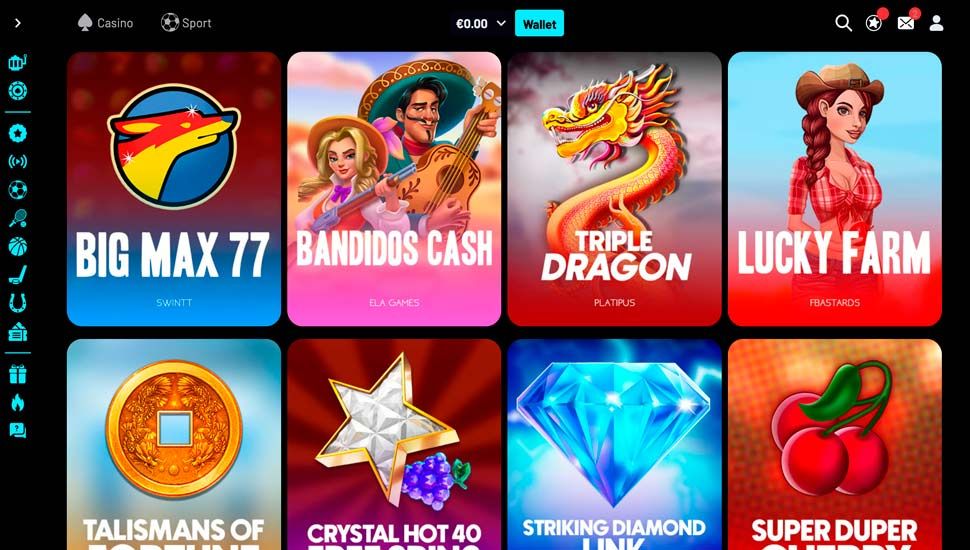 Spieleauswahl TurboWins