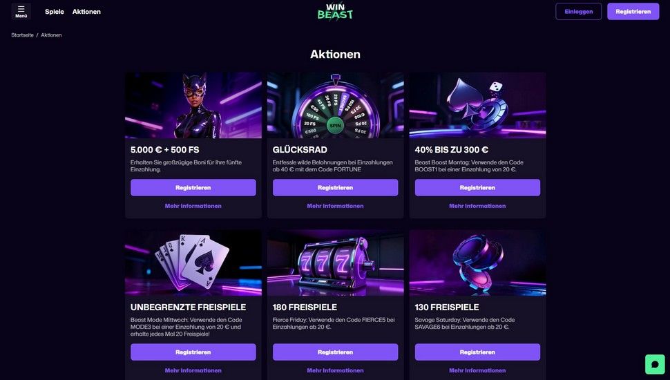 WinBeast casino boni