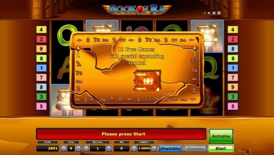 Book of Ra spielautomat Freispiele