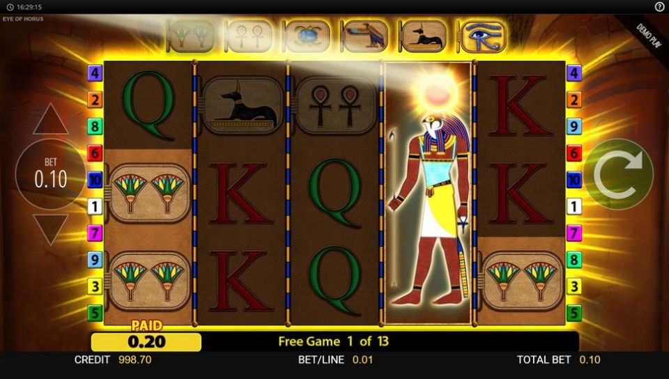Eye of Horus spielautomaten Symbol-Upgrades
