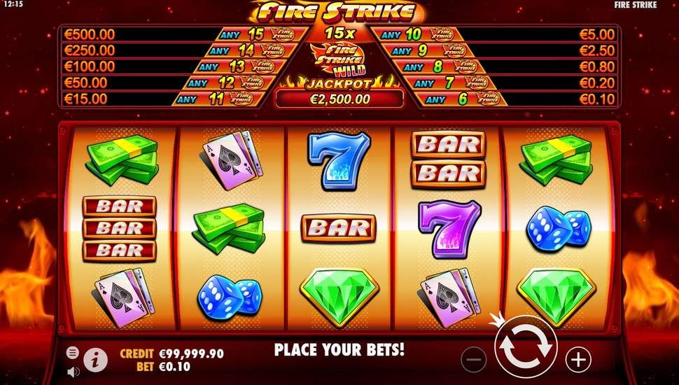 Fire Strike spielautomat spielverlauf