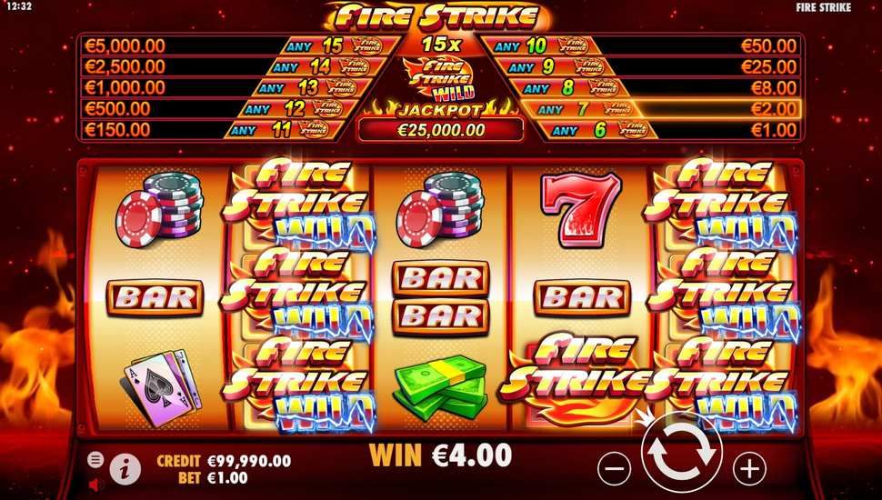 Fire Strike spielautomat fire strike symbol and jackpots