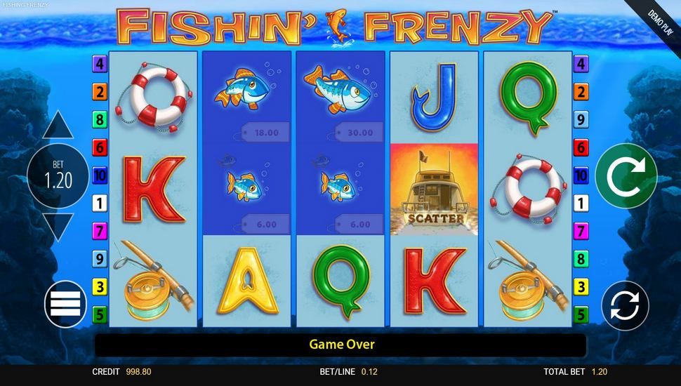 Fishin Frenzy Spielautomaten Spielweise