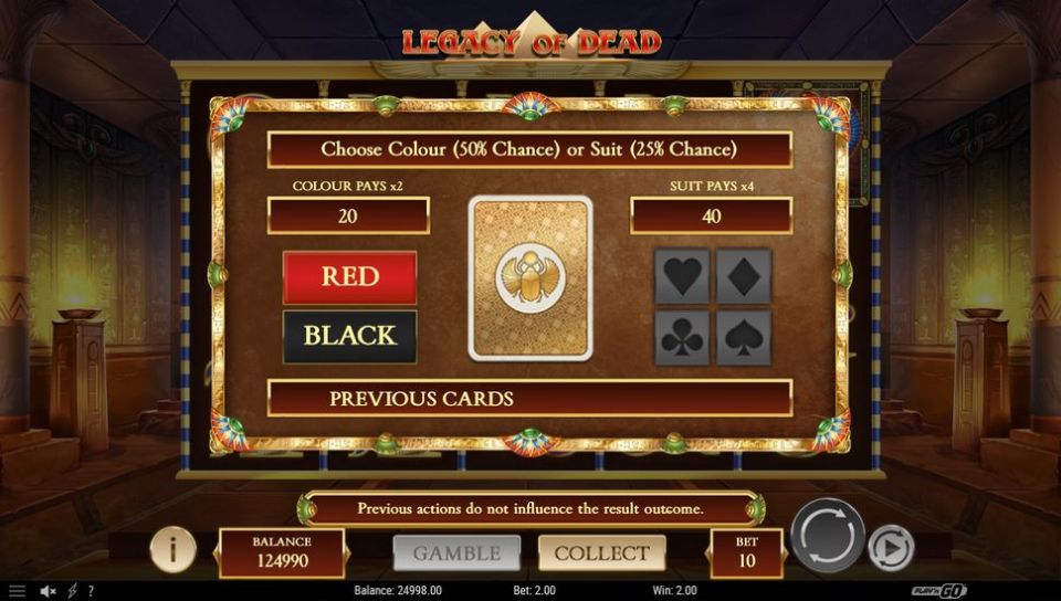 Legacy of Dead Spielautomat Risikofunktion