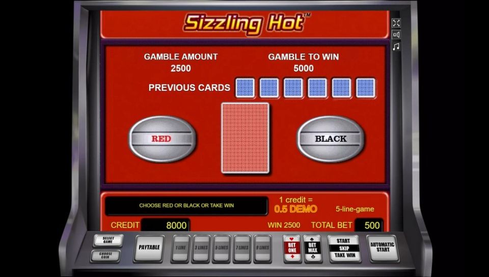 Sizzling Hot spielautomat Risikospiel