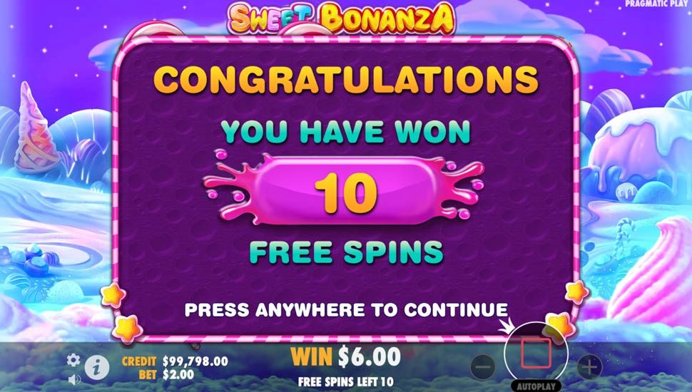 Sweet Bonanza spielautomat freispiele