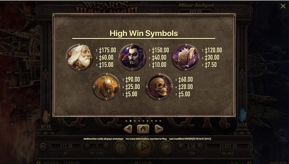 Wizards Want War Slot Symbolen
