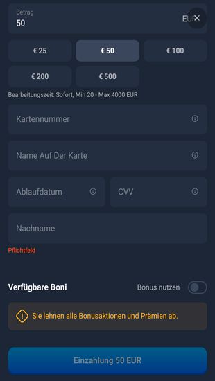 EPS-Zahlung – Schritt 2