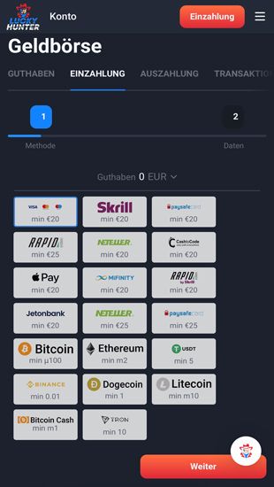 Wählen Sie Mastercard