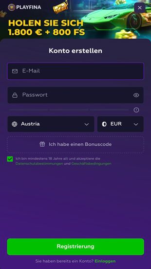 Erstellen Sie ein Konto